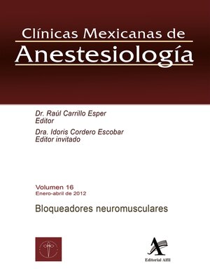cover image of Bloqueadores neuromusculares CMA Volume 16